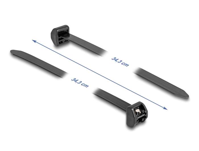 Delock Kabelbinder mit Metallzunge L 343 x B 12,7 mm 10 Stück schwarz #2 