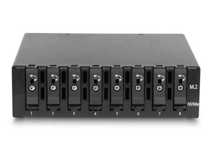 Delock 5.25″ Wechselrahmen für 8 x M.2 NVMe SSD mit Slim SAS SFF-8654 Anschluss #7 