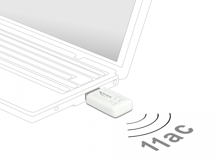 Delock USB 3.0 Dualband WLAN ac/a/b/g/n Micro Stick 867 + 300 Mbps #3 