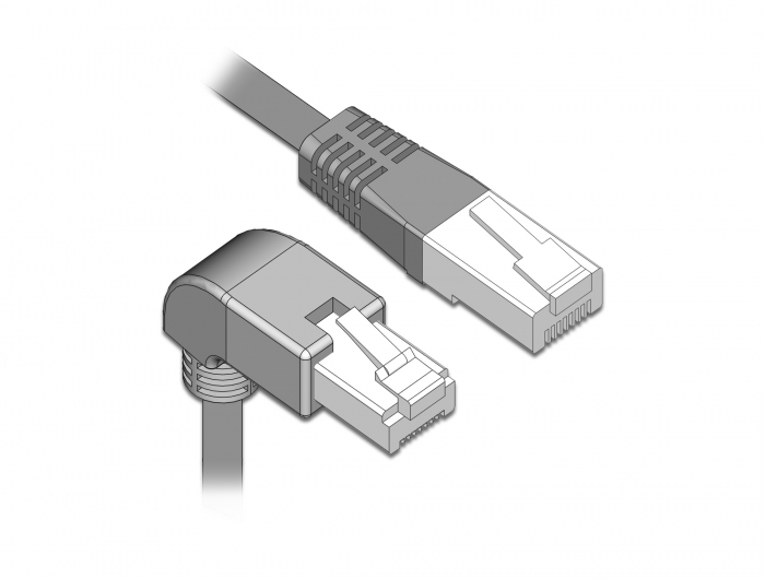 Delock Netzwerkkabel RJ45 Cat.5e SF/UTP unten gewinkelt / gerade 0,5 m #2 