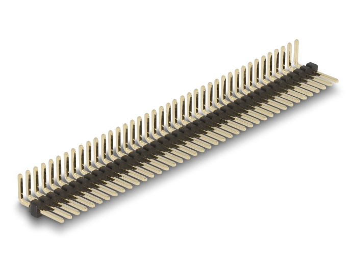 Delock Stiftleiste 40 Pin, Rastermaß 1,27 mm, 1-reihig, gewinkelt, 5 Stück #2 