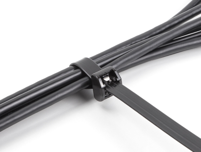 Delock Kabelbinder mit Metallzunge L 203 x B 12,7 mm 10 Stück schwarz #4 