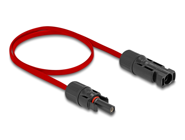 Delock DL4 Solar Flachbandkabel Stecker zu Buchse 60 cm rot #2 