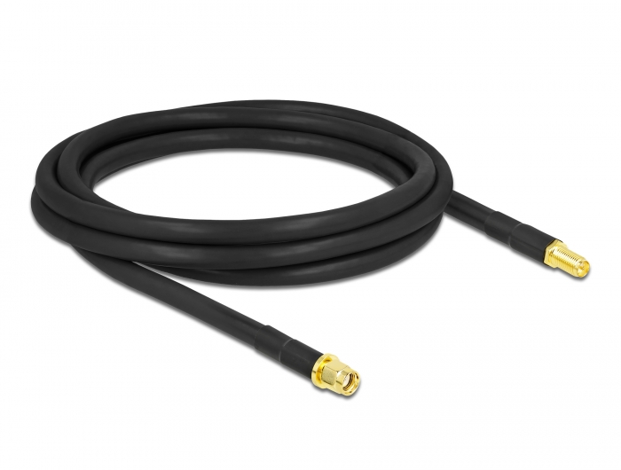 Delock Antennenkabel RP-SMA Stecker zu RP-SMA Buchse LMR/CFD300 2 m low loss #2 