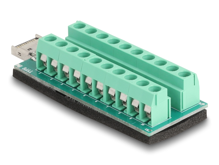 Delock USB Typ-E Key A Stecker zu Terminalblock Adapter 20 Pin #2 