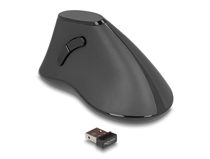 Delock Ergonomische vertikal optische 5-Tasten Maus 2,4 GHz kabellos - Lautlos #2 