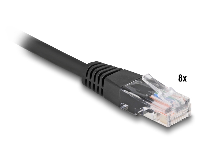 Delock RJ45 Trunk-Kabel 4 x Stecker zu 4 x Stecker Cat.5e UTP schwarz #2 