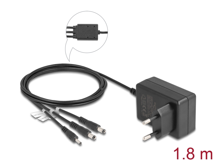 Delock Externes Netzteil 5,0 V / 2,0 A / 10,0 W DC 3,5 x 1,35 mm, DC 5,5 x 2,1 mm, DC 5,5 x 2,5 mm #1 