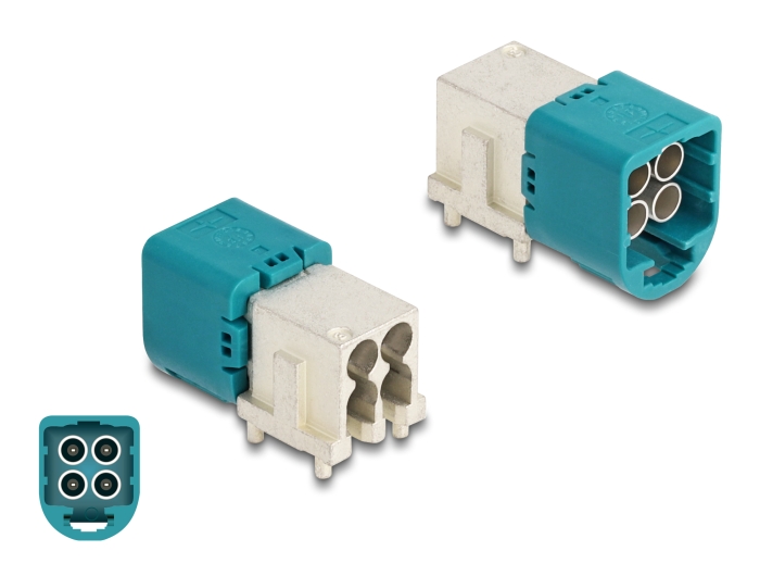 Delock Mini FAKRA Z Stecker quad nach unten gewinkelt A-Typ PCB #1 