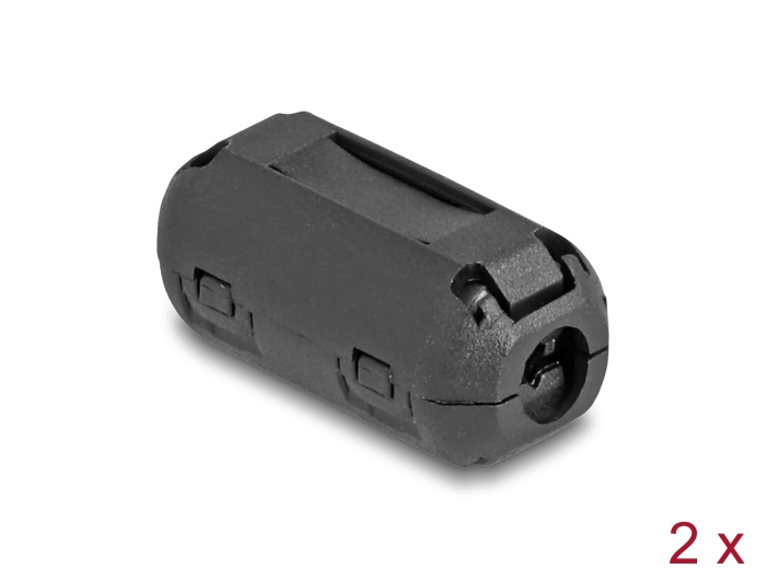 Delock Ferritkern / Ferritring für Rundkabel 5 mm 2 Stück schwarz #1 