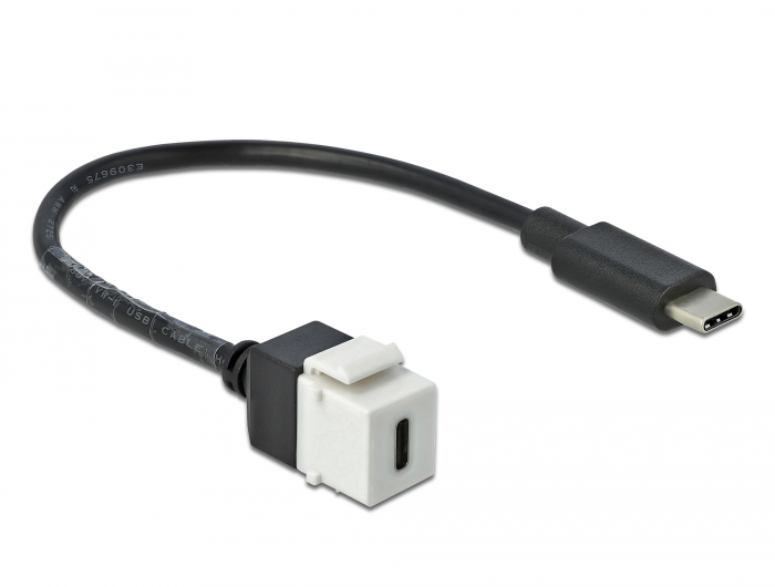 Delock Keystone Modul USB 3.0 C Buchse > USB 3.0 C Stecker mit Kabel #2 