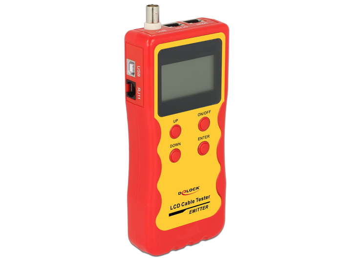 Delock LCD Kabeltester RJ45 / RJ12 / BNC / USB #1 