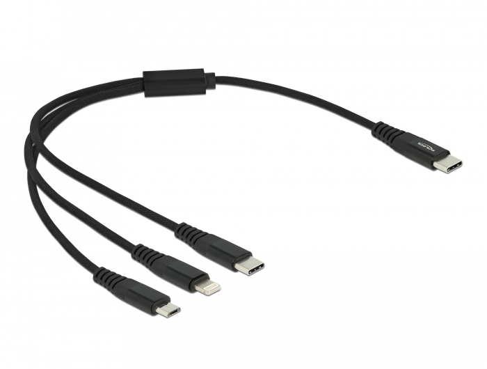 Delock USB Ladekabel 3 in 1 USB Type-C™ zu Lightning™ / Micro USB / USB Type-C™ 30 cm #2 