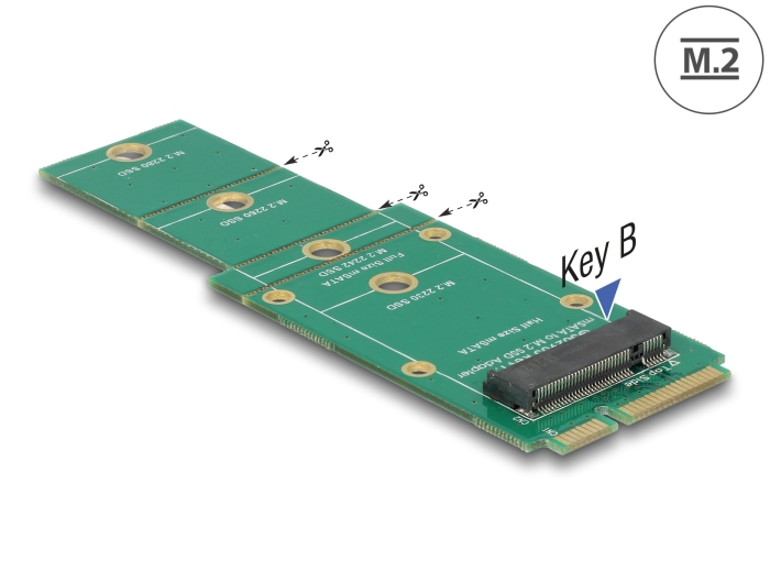 Delock Adapter mSATA > M.2 Key B Slot #1 