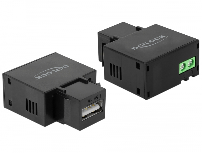 Delock Keystone Modul mit USB Typ-A Ladebuchse 1 A schwarz #1 
