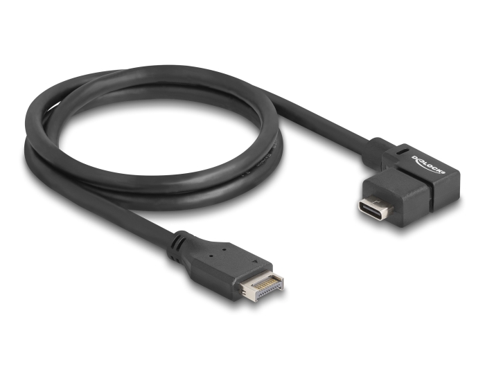 Delock USB 10 Gbps Kabel Typ-E Key A 20 Pin Stecker zu USB Type-C™ Buchse gewinkelt 70 cm #2 