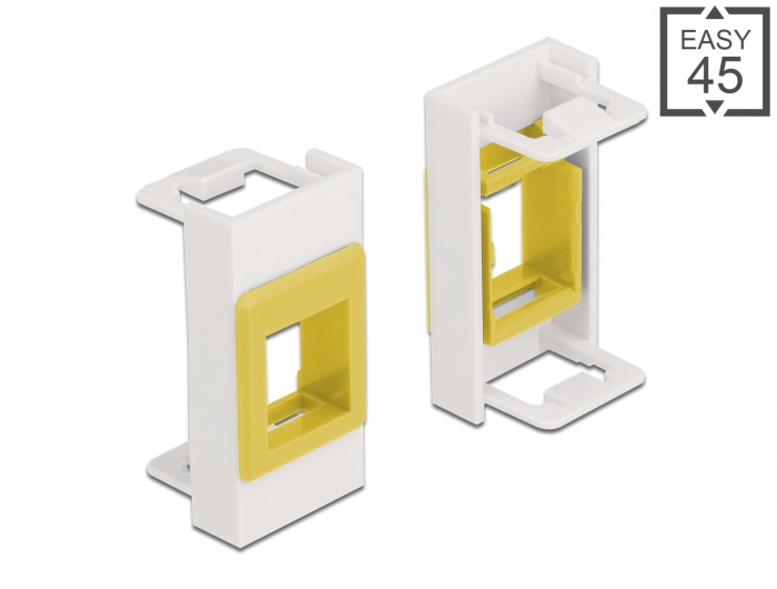 Delock Easy 45 Modul Keystone Halterung 22,5 x 45 mm, weiß / gelb #1 