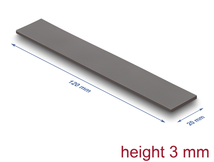 Delock Wärmeleitpad 120 x 20 x 3 mm für M.2 Module 3,0 W/mK #1 