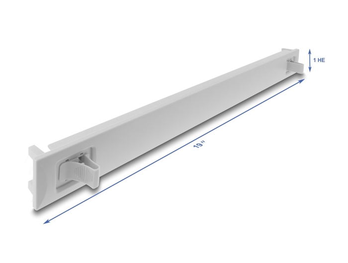 Delock 19″ 1 HE Blindpanel ABS Kunststoff mit Einrastfunktion (Snap-In) grau #1 