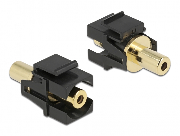 Delock Keystone Modul Klinkenbuchse 3,5 mm 3 Pin zu Klinkenbuchse 3,5 mm 3 Pin vergoldet schwarz #1 
