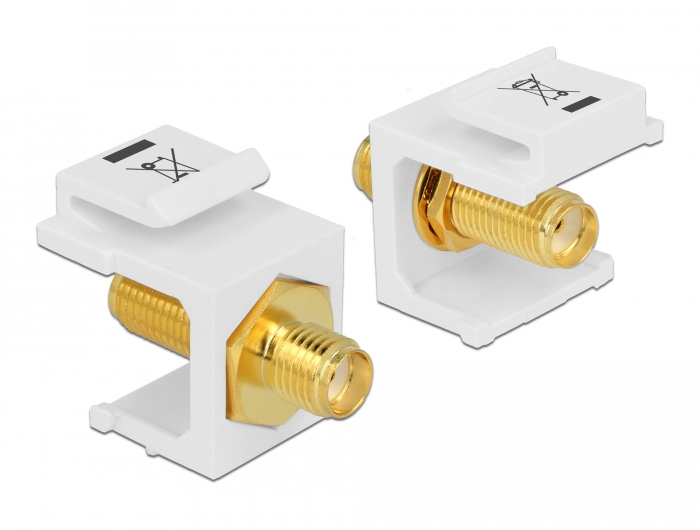 Delock Keystone Modul SMA Buchse > SMA Buchse weiß #2 