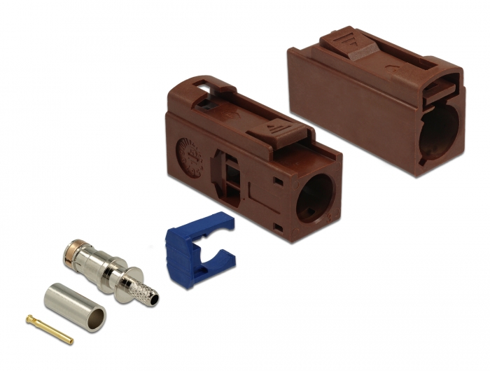 Delock FAKRA F Buchse 25 mm (lang) zum Crimpen #1 