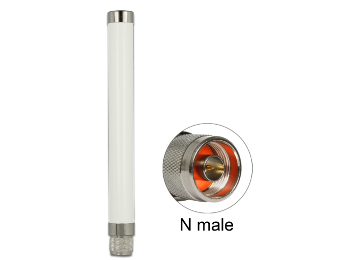 Delock LoRa 868 MHz Antenne N Stecker 1,89 dBi omnidirektional starr outdoor weiß #1 