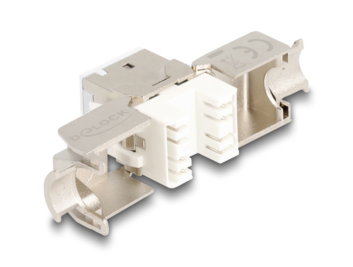 Delock Keystone Modul RJ45 Buchse zu LSA Cat.6A werkzeugfrei weiß Set 10 Stück #3 