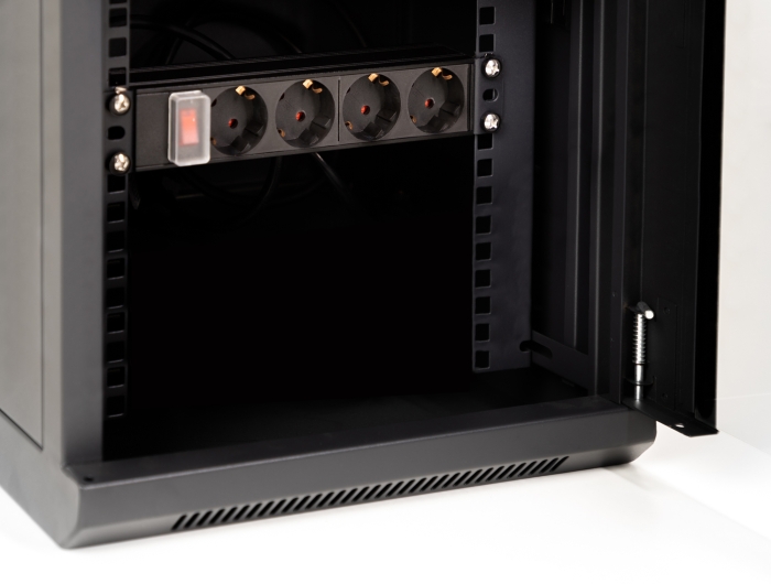 Delock 10″ Netzwerkschrank mit Glastür 8 HE schwarz #4 