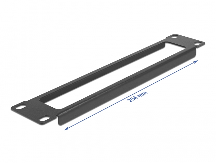 Delock 10″ Netzwerkschrank Panel mit Öffnung 1 HE schwarz #2 