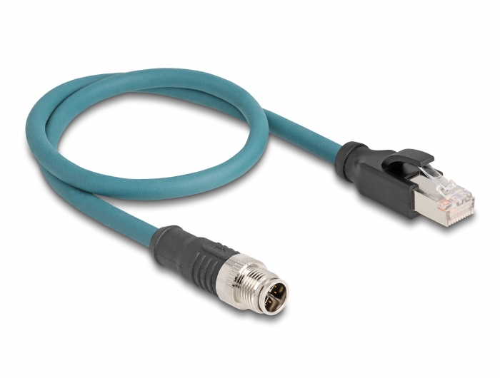 Delock M12 Adapterkabel X-kodiert 8 Pin Stecker zu RJ45 Stecker 50 cm #2 