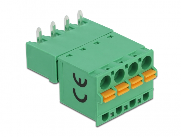 Delock Terminalblock Set für Platine 4 Pin 5,08 mm Rastermaß horizontal #3 
