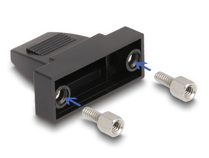 Delock Gehäuse für D-Sub 9 Pin Stecker / Buchse Kunststoffgehäuse für Flachbandkabel #1 