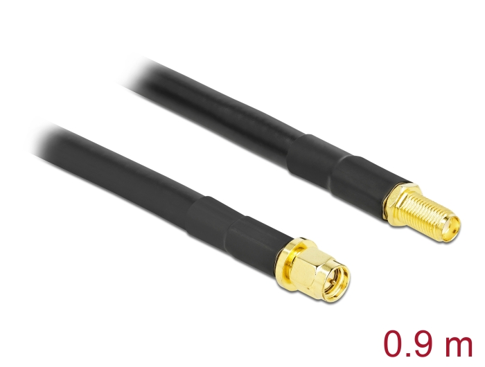 Delock Antennenkabel SMA Stecker zu SMA Buchse LMR/CFD300 0,9 m low loss #1 