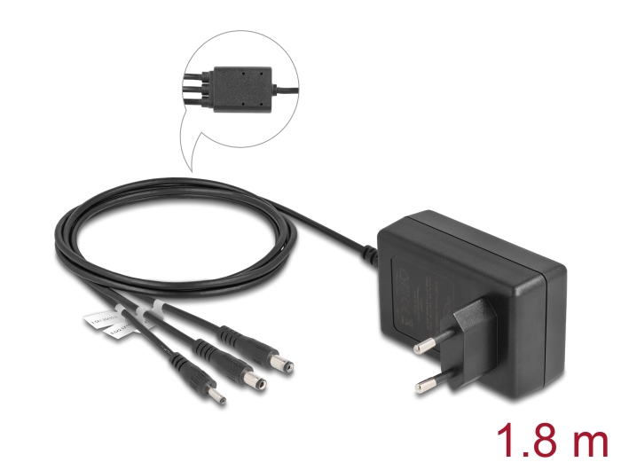 Delock Externes Netzteil 12,0 V / 3,0 A / 36,0 W DC 3,5 x 1,35 mm, DC 5,5 x 2,1 mm, DC 5,5 x 2,5 mm #1 