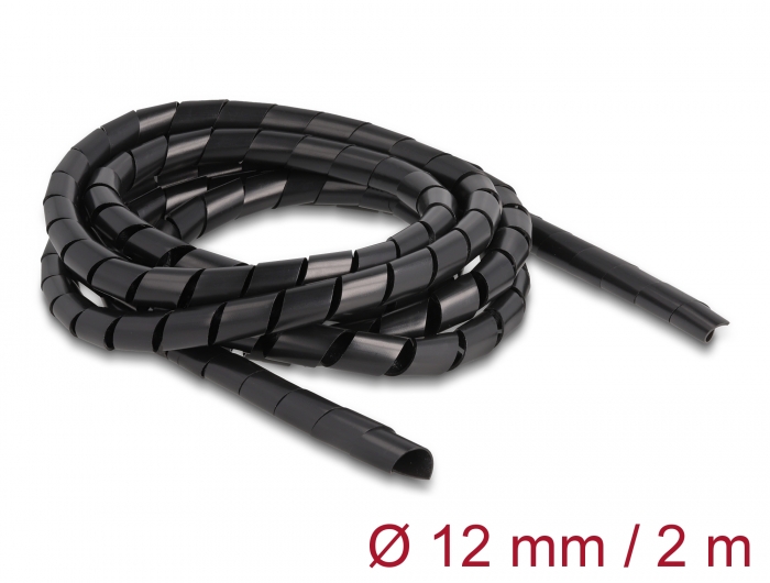 Delock Spiralschlauch flexibel 2 m x 12 mm schwarz #1 