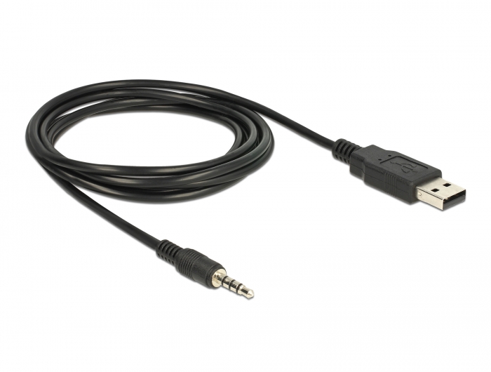 Delock Konverter USB 2.0 Typ-A Stecker zu Seriell TTL 3,5 mm 4 Pin Klinke 1,8 m (3,3 V) #2 