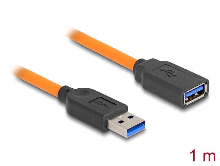 Delock USB 5 Gbps Kabel USB Typ-A Stecker zu USB Typ-A Buchse für Tethered Shooting 1 m orange #1 