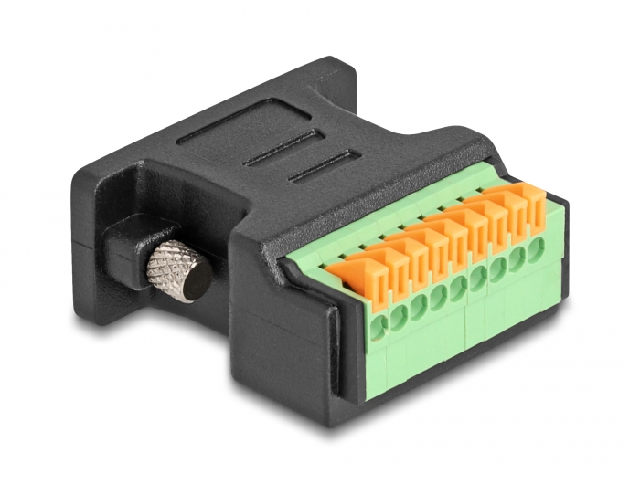 Delock D-Sub 9 Buchse zu Terminalblock Adapter mit Drucktaster #2 