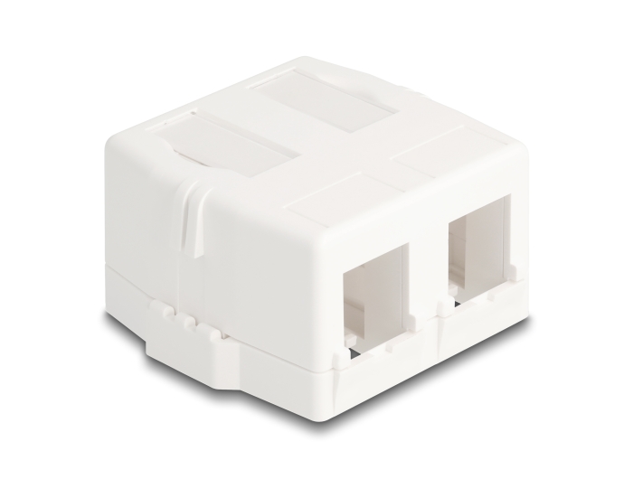 Delock Keystone Leergehäuse 2 Port mit magnetischer Unterseite, weiß #2 