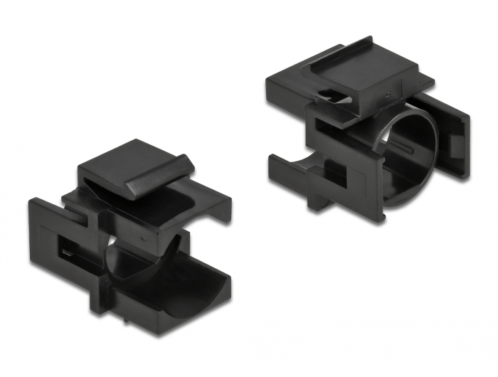 Delock Keystone Abdeckung schwarz mit 12,5 mm Durchführung 4 Stück #2 