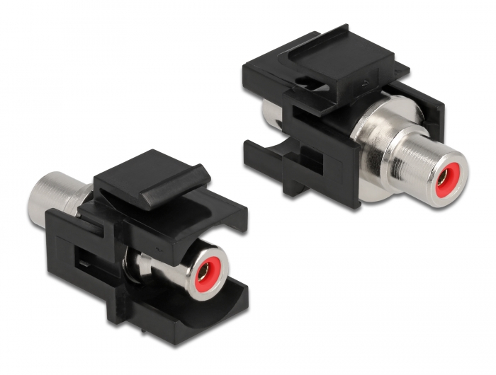 Delock Keystone Modul Cinch Buchse > Cinch Buchse rot / schwarz #1 