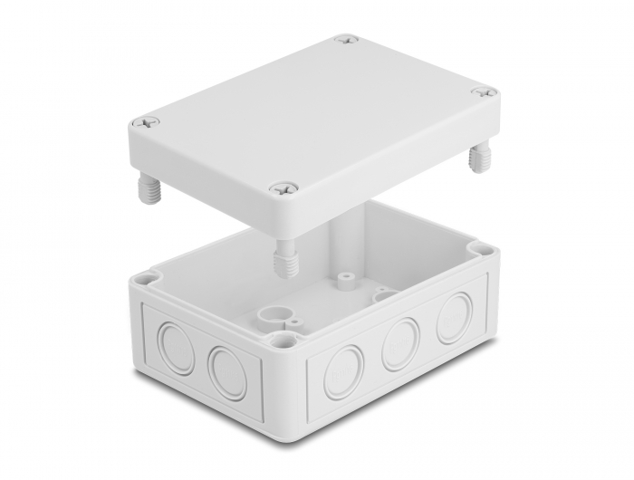 Delock Installationsgehäuse mit Kabeleinführungen 130 x 93 x 57 mm grau #2 
