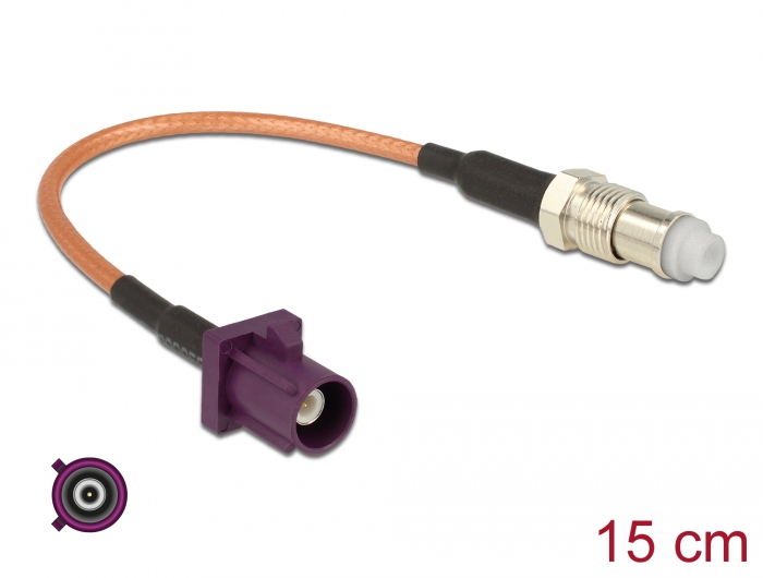 Delock Antennenkabel FAKRA D Stecker > FME Buchse RG-316 15 cm #1 