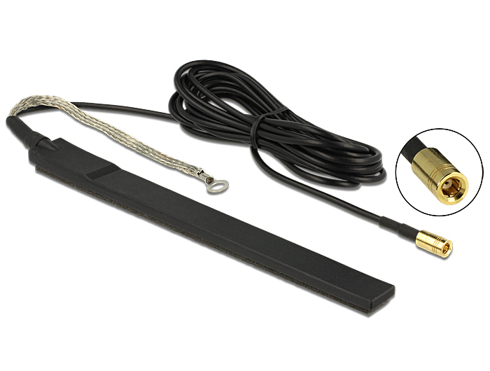 Delock DAB+ Antenne SMB Stecker 23 dBi aktiv omnidirektional schwarz Klebemontage outdoor #3 