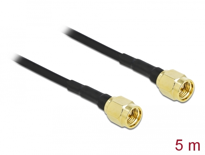 Delock Antennenkabel SMA Stecker zu SMA Stecker LMR/CFD100 5 m low loss #1 