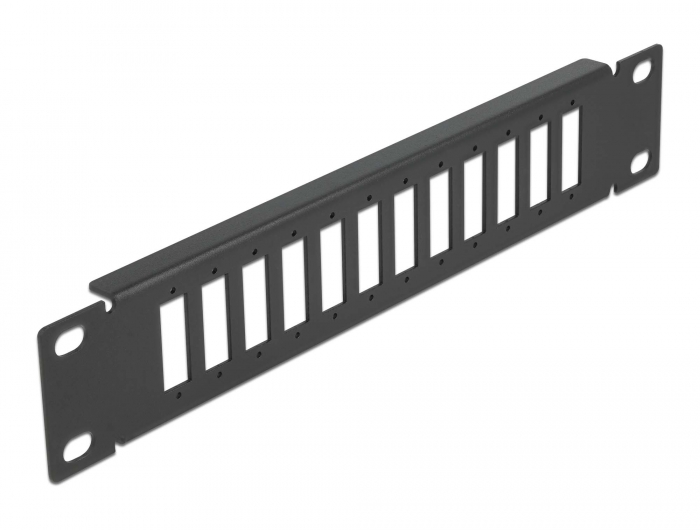 Delock 10″ LWL Patchpanel 12 Port für SC Duplex / LC Quad 1 HE schwarz #1 