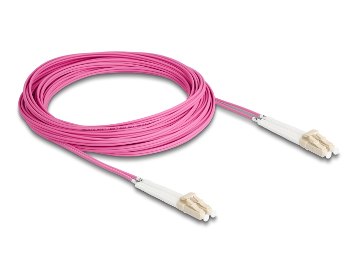 Delock LWL Kabel LC Duplex zu LC Duplex Multimode OM4 winkelbar 10 m #2 