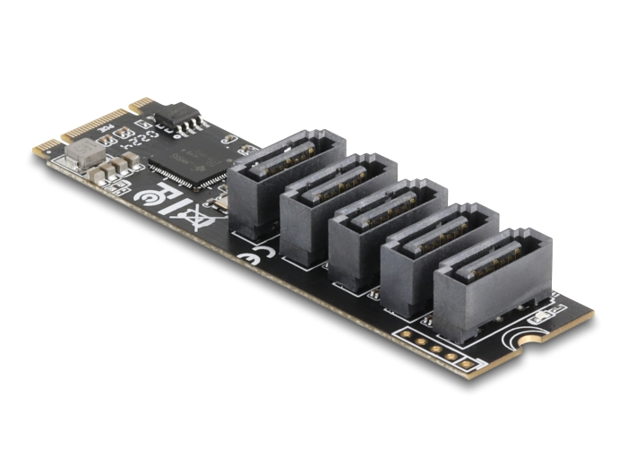 Delock M.2 2280 Key B+M Kontroller zu 5 x SATA #2 