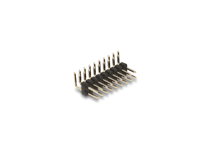 Delock Stiftleiste 10 Pin, Rastermaß 2,54 mm, 2-reihig, gewinkelt, 5 Stück #2 
